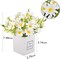 Artificial Flowers, Faux Flowers in Vase Small White Daisy Decor Mini Silky Artificial Daisies Fake Plant Flower Decor for Home Decor Indoor Centerpiece Table Decorations